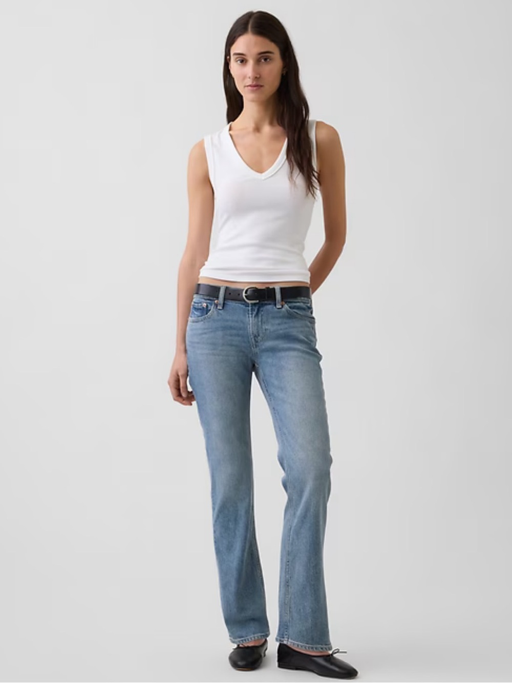 GAP LOW RISE 90s SLIM STRAIGHT SIZE 6L 6 Tall Medium Indigo